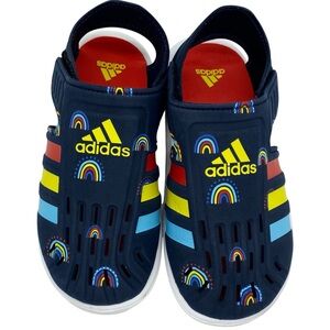 Adidas Water Sandals Kids Size 1 Navy Closed Toe Waterproof Water Shoes